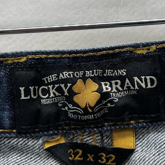 Lucky Brand Jeans Mens 32 x 32 Classic Straight Medium Washed Denim Cotton Blue - Picture 7 of 12